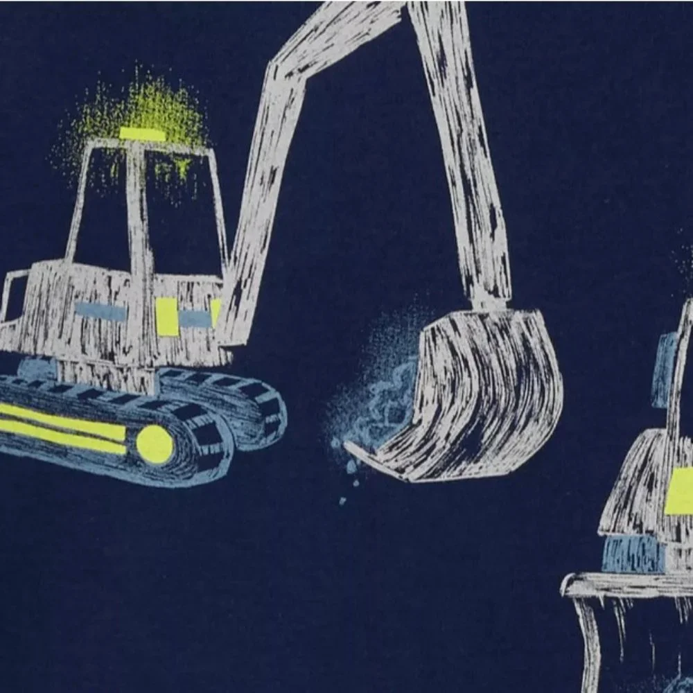 Carter's Boy Size 12 Months 4 Piece Mix & Match Construction Theme Pajama Set - Picture 4 of 6